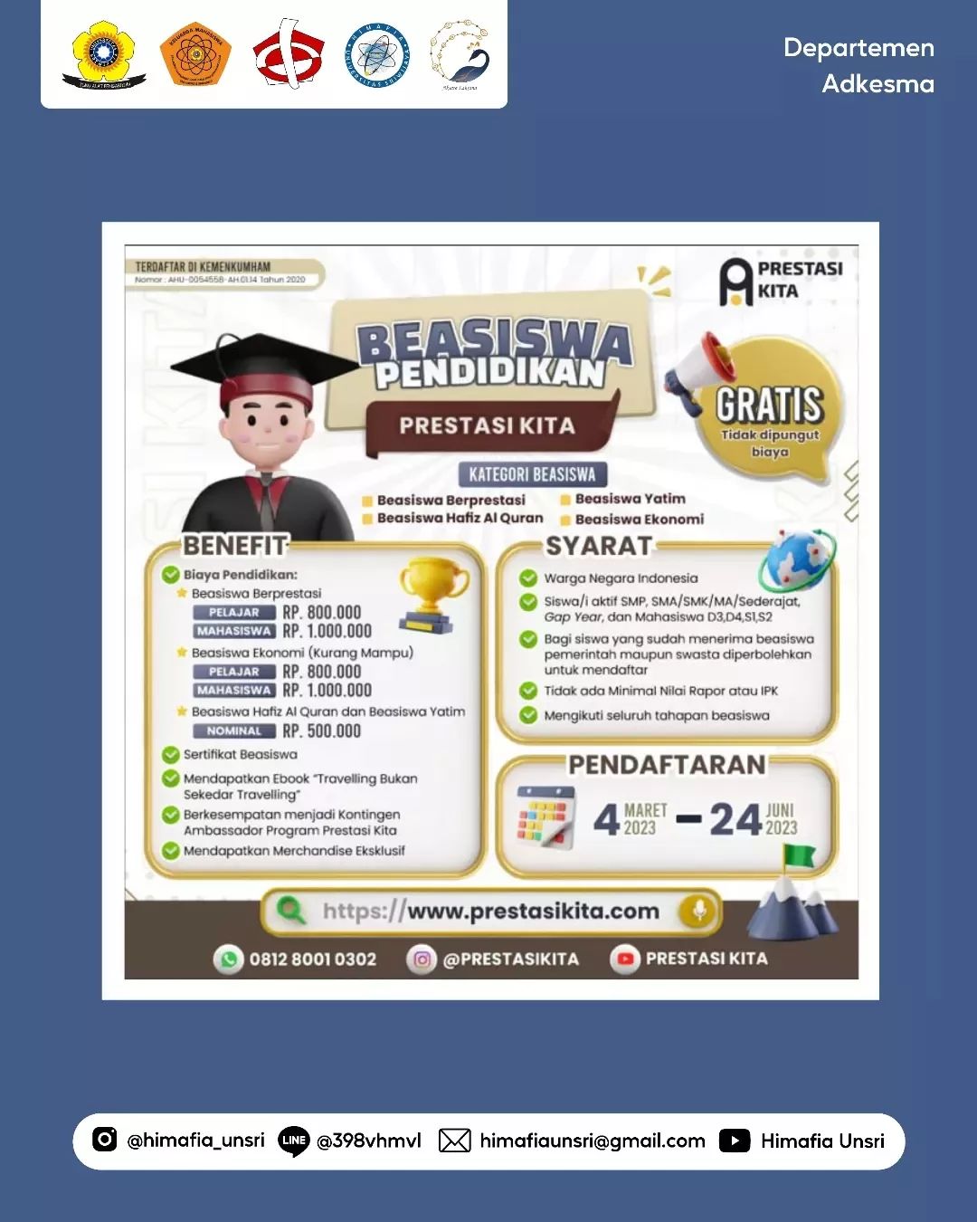 [Sekilas Info Adkesma #6 : Informasi Beasiswa Pendidikan Prestasi Kita]